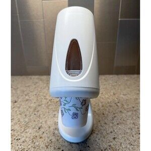 Vintage Retro White Plastic Bathroom Countertop Dixie Cup Dispenser Holder